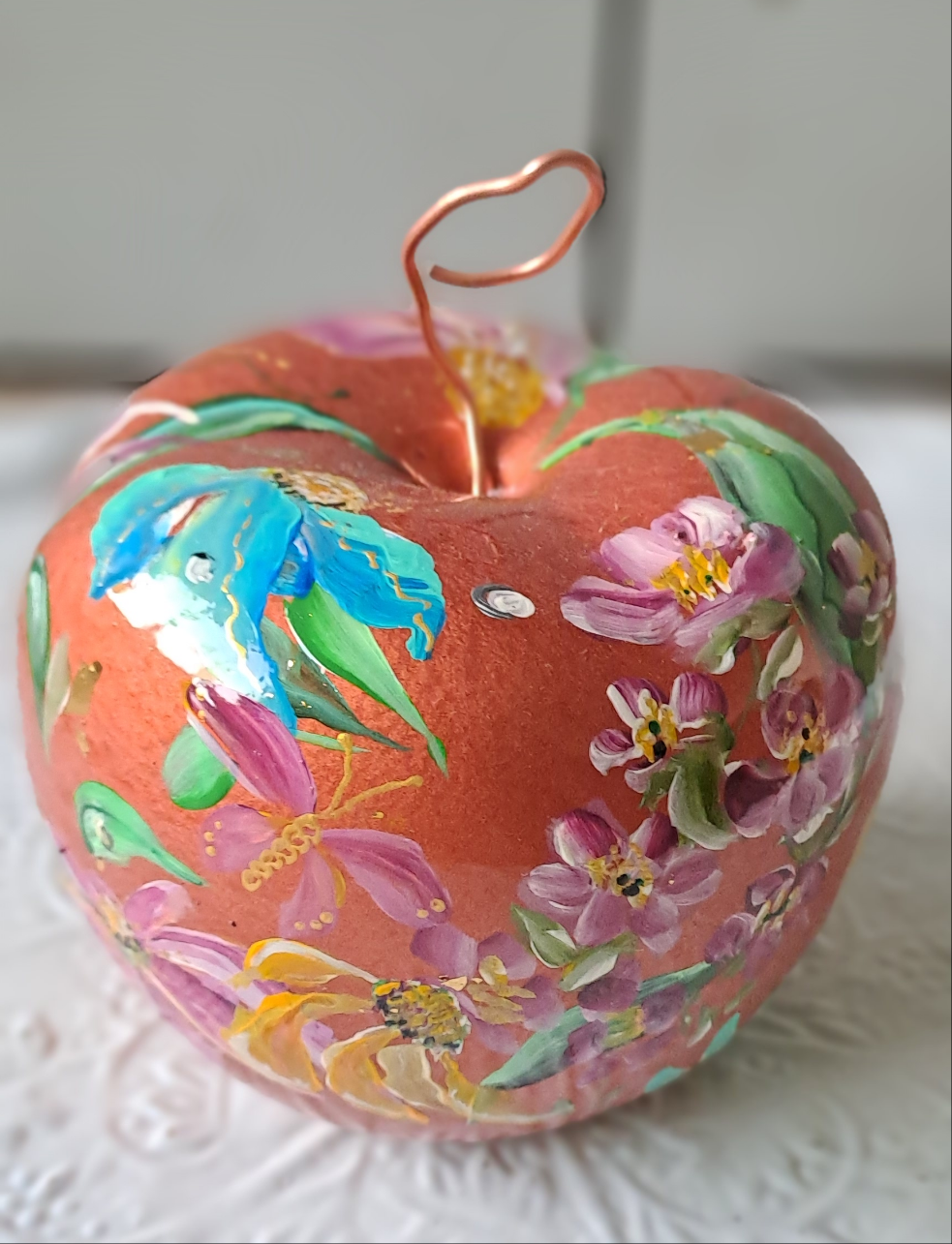 Decoratie appel koperkleur " Copperfield"