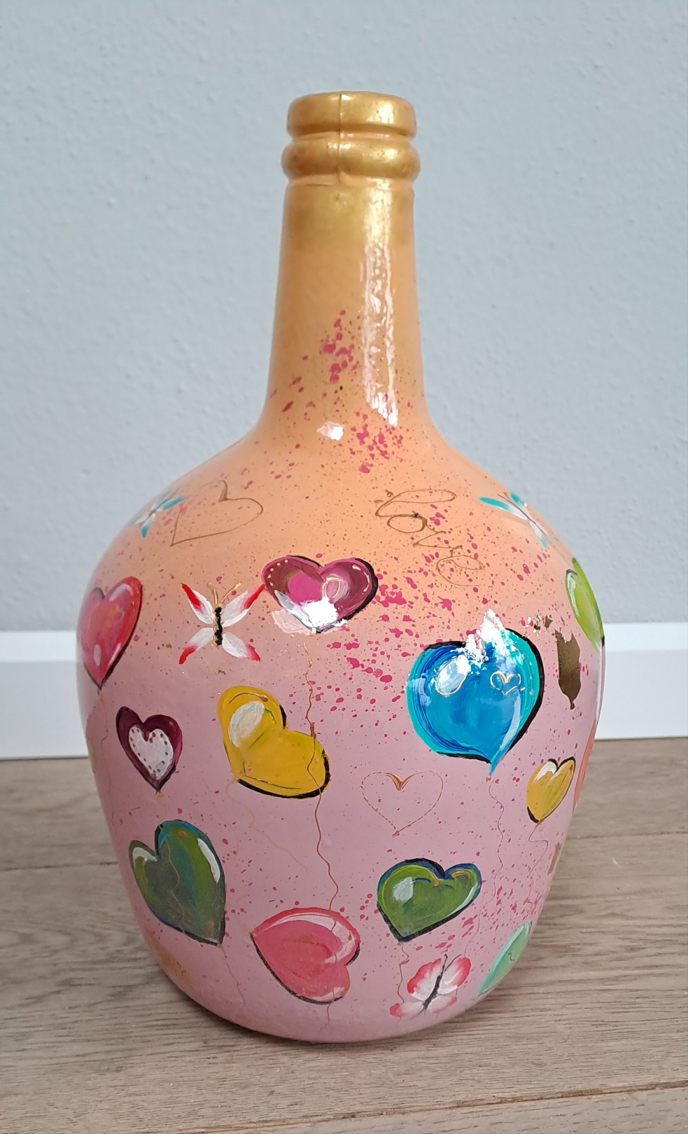 Vaas met hartjes "Sweetheart"