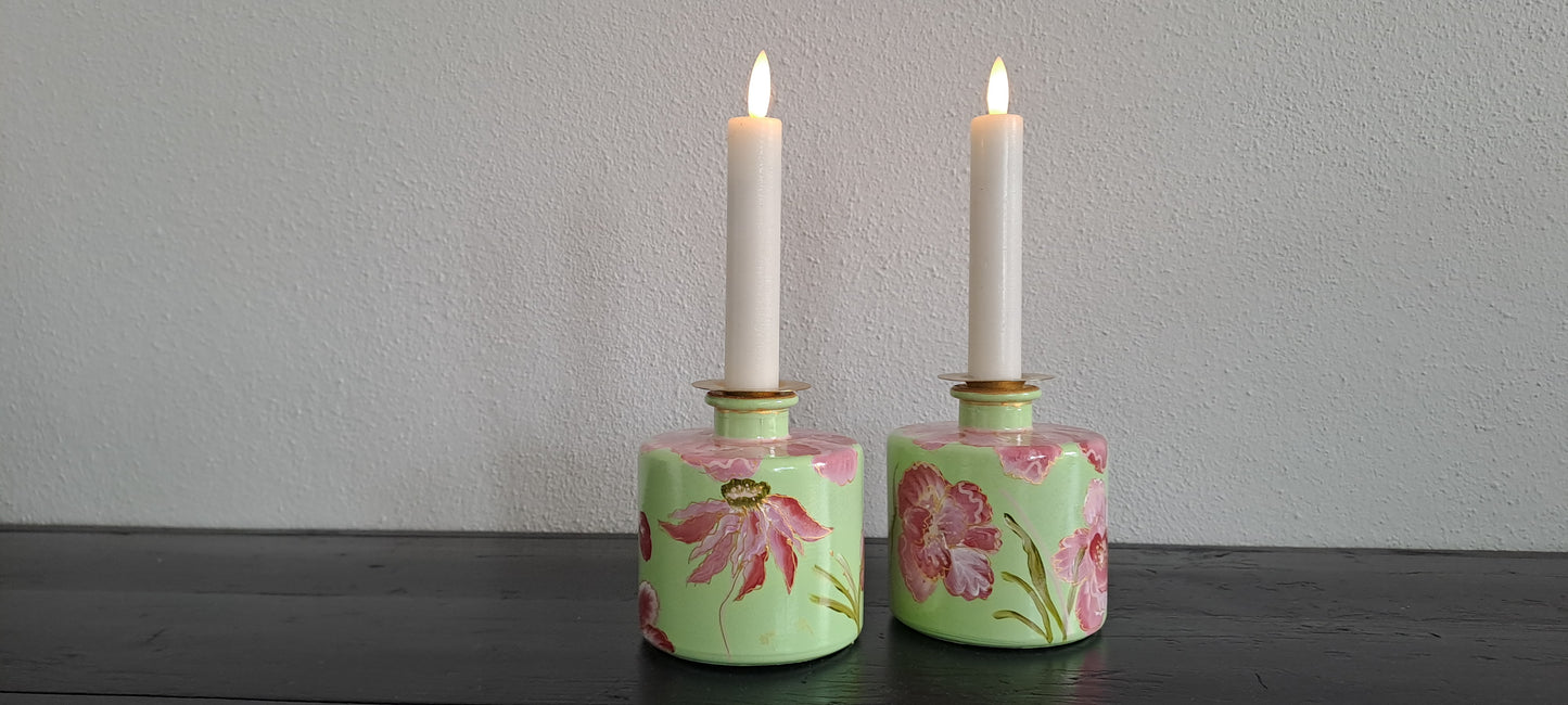Vaasjes/ kandelaars " romantic"