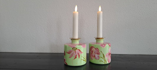 Vaasjes/ kandelaars " romantic"